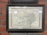 EARLY TEXAS COUNTY MAP, COPYRIGHT DATED 1897, WILLIAM BRADLEY,