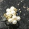 14 KT GOLD, PEARL AND SAPPHIRE RING, SIZE 9