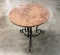 ROUND GRANITE TOP SIDE TABLE, 24