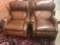 PAIR OF BRADINGTON YOUNG BROWN LEATHER RECLINERS