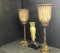(2) LAMPS & VASE