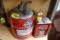 (3) VINTAGE GAS & OIL CANS