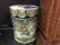 CHINESE CYLINDRICAL COVERED PORCELAIN JAR,