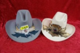 (2) COWBOY HATS: