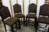 (4) UPHOLSTERED BAR STOOLS