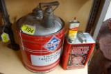 (3) VINTAGE GAS & OIL CANS