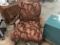 OAK AND UPHOLSTERED ACCENT CHAIR