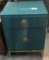 TEAL CAMPAIGN STYLE TWO DRAWER CHEST