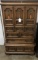 OAK DORCHESTER HOUSE JEWELRY CABINET, 2 DOORS OVER 7 DRAWERS