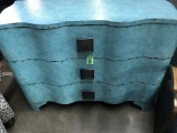 HOOKER MELANGE TURQUOISE CHEST WITH 3 DRAWERS