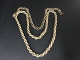 TWO 14KT GOLD NECKLACES:
