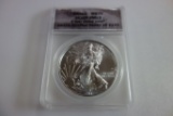 ANACS GRADED MS70 2011 SILVER EAGLE, FIRST STRIKE