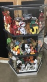BEANIE BABIES INCLUDED WITH THREE SHELF DISPLAY - WILL NOT SHIP