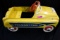 YELLOW PACESETTER PEDDLE CAR - GOOD CONDITION