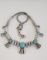STERLING & TURQUOISE NATIVE AMERICAN NECKLACE