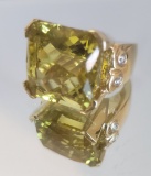 14KT YELLOW GOLD & CITRINE RING: