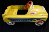 YELLOW PACESETTER PEDDLE CAR - GOOD CONDITION
