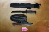 (2) FIGHTING TACTICAL SHEATH KNIVES