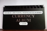 (10) $50 2009 FEDERAL RESERVE NOTES IN SERIES, UNCIRCULATED IN CURRENCY ALBUM
