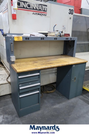60" x 30" Butcher Block Top Work Bench