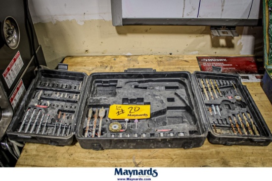 TOOL BOX OF ASSORTED DRILL BITS