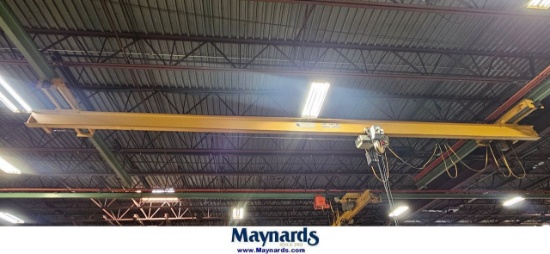 MINNESOTA CRANE CORP. 2,000 LB CRANE, W/ 1 TON COFFING HOIST
