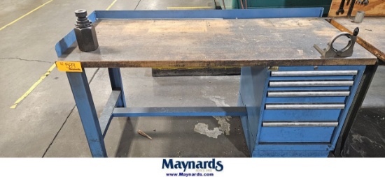 (5) DRAWER LISTA WOOD TOP WORK BENCH