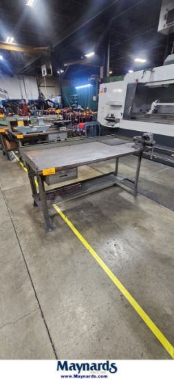 (1) DRAWER WOOD TOP WORK BENCH