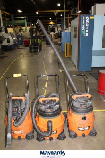 LOT OF (3) ASSORTED RIGID WET/DRY SHOP VACS
