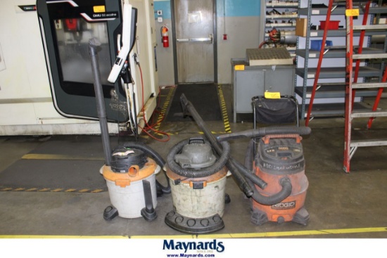 LOT OF (3) ASSORTED RIGID WET/DRY SHOP VACS