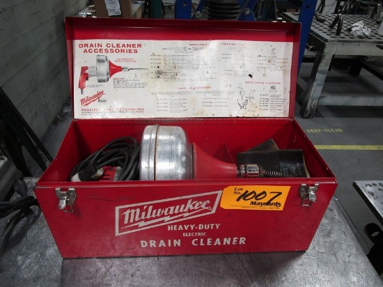Milwaukee 0566-1 Drain Cleaner, Holds 50" of 5/16" Cable, 120V Corded Electric