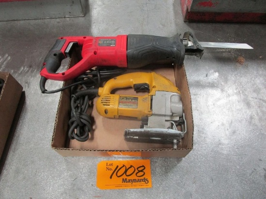 Dewalt DW317 Variable Speed Jig Saw with Tool Shop 241 Reciprocating Saw