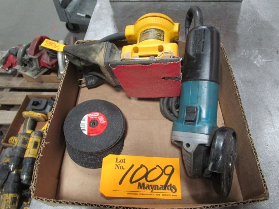 Dewalt DW411 Palm Sander with Makita 4-1/2" Angle Grinder
