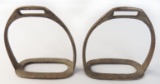 A PAIR OF INDIAN MILITARY STIRRUPS
