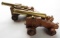 A MATCHED PAIR OF MINIATURE NAVAL CANNONS