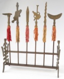 A SET OF SIX MINIATURE CHINESE POLEARMS