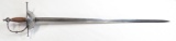 A SPANISH MILTARY CUPHILT RAPIER SWORD