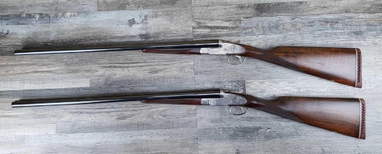 ARRIETA CASED TWO DOUBLE BARREL SHOTGUN SET