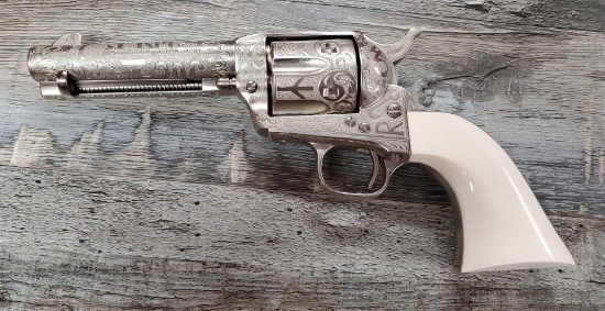 HAPPY TRAILS CHILDREN'S FOUNDATION- JOHN ADAMS CATTLE BRAND ENGRAVED 3RD GENERATION COLT SAA