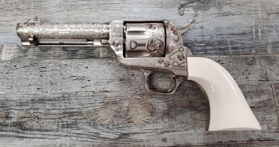 HAPPY TRAILS CHILDREN'S FOUNDATION- JOHN ADAMS CATTLE BRAND ENGRAVED 3RD GENERATION COLT SAA
