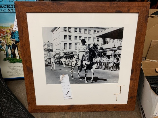 HAPPY TRAILS CHILDREN'S FOUNDATION- FRAMED AND MATTED PHOTO OF COWBOY ACTOR ROBERT HORTON