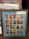 HAPPY TRAILS CHILDREN'S FOUNDATION- RARE FRAMED AND MATTED SHEET- DELUXE ROY ROGERS COLLECTOR CARDS