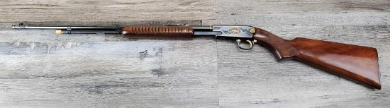ENGRAVED AND INLAYED WINCHESTER MODEL 61 ENGRAVED BY SORENBERGER
