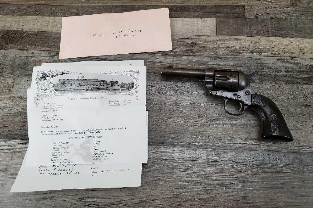 Colt Sheriff's Model 45 — Lot 185 — Fall Firearms Auction – Antique, Military & Collector Guns October 1, 2022