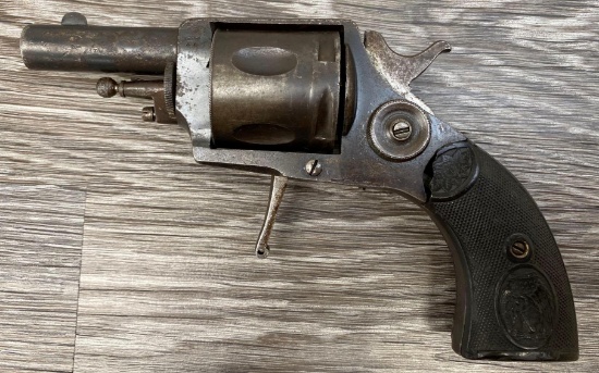 ANTIQUE BELGIAN FOLDING TRIGGER REVOLVER