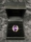 14k Yellow Gold Ring with Rose Cut Oval Amethyst