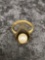 One 8mm Pearl in Pear-Shaped Base in a 14k Yellow Gold Ring