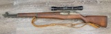 WINCHESTER M1 GARAND .30-06 SEMI-AUTO RIFLE W/SCOPE (CIRCA 1945).