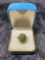 YELLOW GOLD 14K RING SET WITH JADE CABOCHON