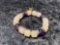 PINK TUBE QUARTS BRACELET WITH AMETHYST BEADS